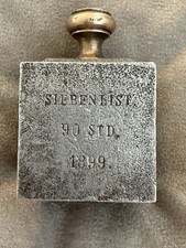 Antyczna waga kupiecka srebrna lista 90 godz. 1899 metal kwadratowy z gałką  