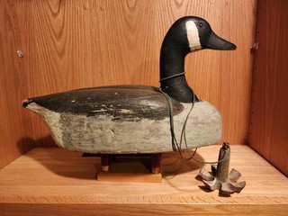 Very Nice 1940s Herters Rigged Balsa Body Canada Goose Wood Duck Decoy Waseca MN