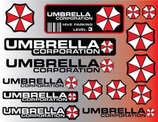 Set adesivi Umbrella corporation laminati decalcomanie vinile