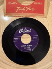 45 rpm Record DEAN MARTIN The test of time / Mississippi Dreamboat CAPITOL Vinyl