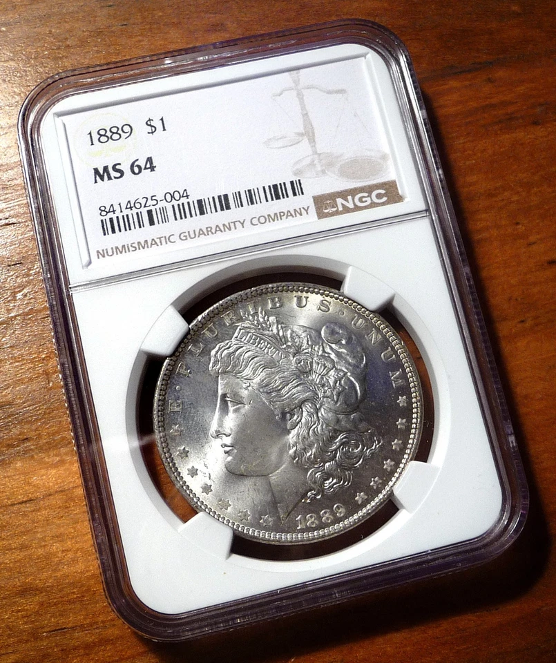 1889 Morgan Silver Dollar ~ NGC Graded MS64 ~ Heavily Toned Reverse - Image 3 of 4