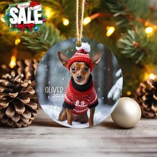 Personalized Miniature Pinscher Christmas Ornament, Custom Dog Keepsake, New ...