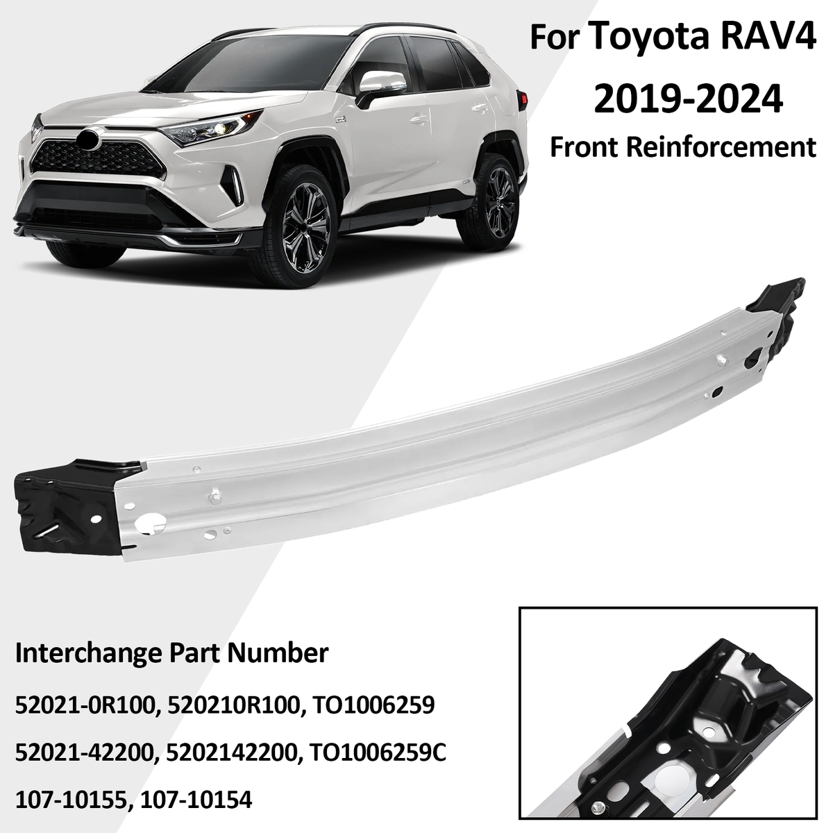 For 2019-2024 Toyota RAV4 Front Face Bar Reinforcement Impact