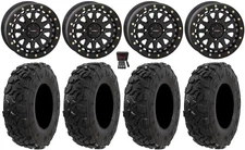 System 3 SB-6 Bdlk 15" Wheels Black (4+3) 32" Harvester Tires Renegade Outlander