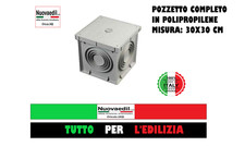 Pozzetto Polipropilene Con Coperchio 30x30 Scatola  Plastica Tombino  Acqua  Pvc