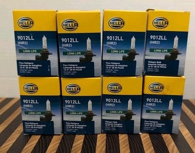 8 Packs Headlights Bulb Hella 9012LL 12V 55W Long Life Halogen Bulb