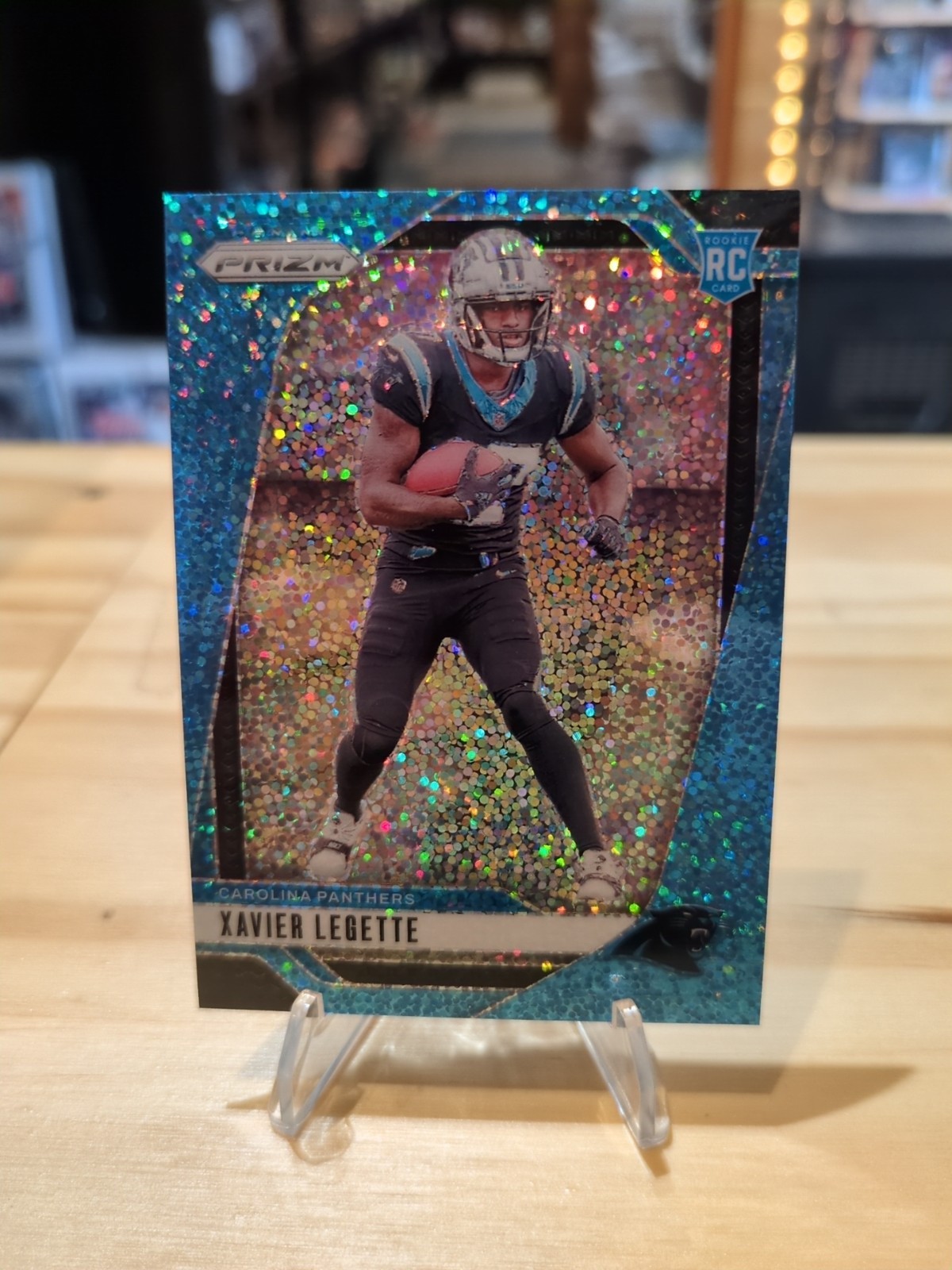 2024 Panini Prizm - Rookies Xavier Legette #398 Blue Sparkle Prizm /96 (RC)