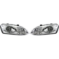 Scheinwerfer Passend FüR Set VW Polo Baujahr 10-14 Klarglas/Chrom