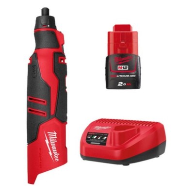 Milwaukee M12 BLROT-201 Rotationswerkzeug 12V Brushless Kit 2,0Ah Akku Ladegerät