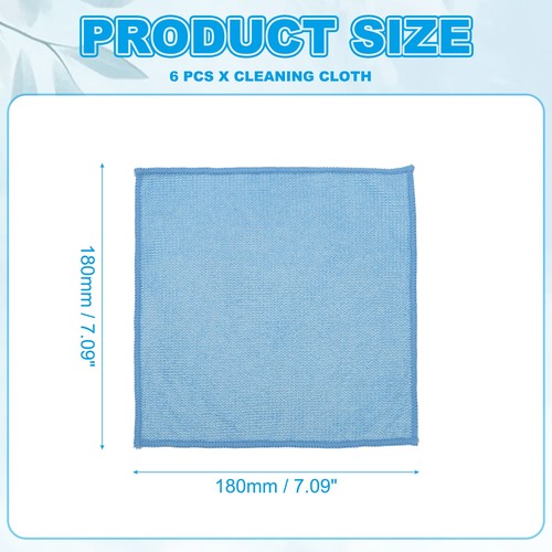 6Pcs 7.09"x7.09" Glasses Cleaning Cloth Microfiber Eyeglasses Cloth Blue - Bild 2 von 7