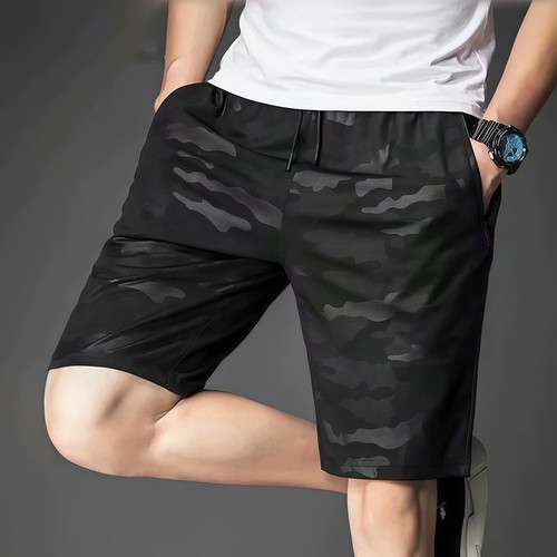 Camouflage Shorts Elastic Waistband Camouflage Print Fashion Style Daily Wear - Zdjęcie 6 z 19