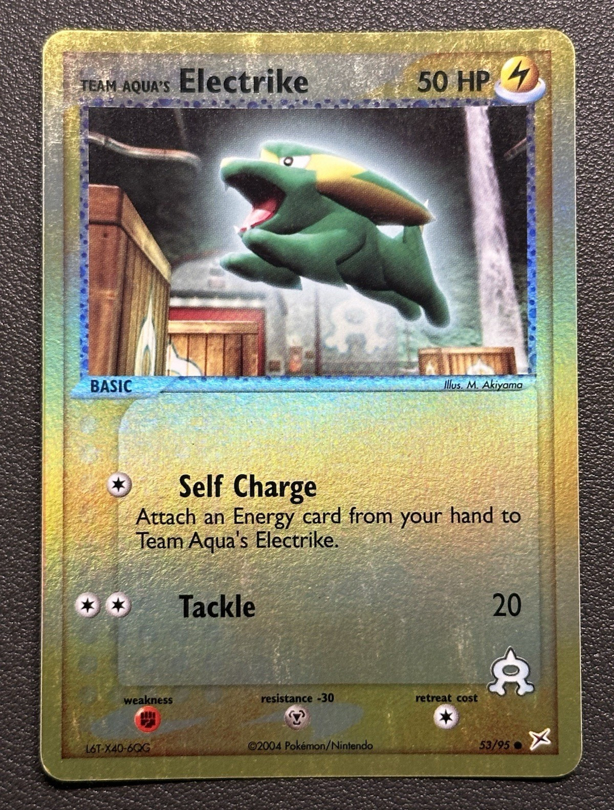 Pokemon TCG Team Aqua's Electrike 53/95 EX Team Magma vs Aqua Rev Holo Eng
