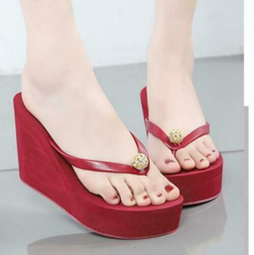 PANTOFOLA D’ORO Sandali da spiaggia ciabatte scarpe infradito plateau tacco alto zeppa donna moda