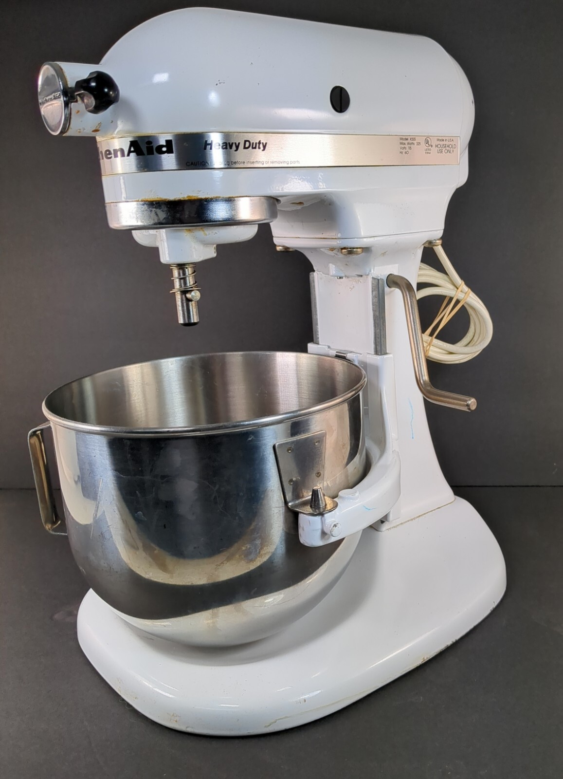 KitchenAid K5SS White Heavy Duty Stand Mixer W/ 5qt Bowl eBay