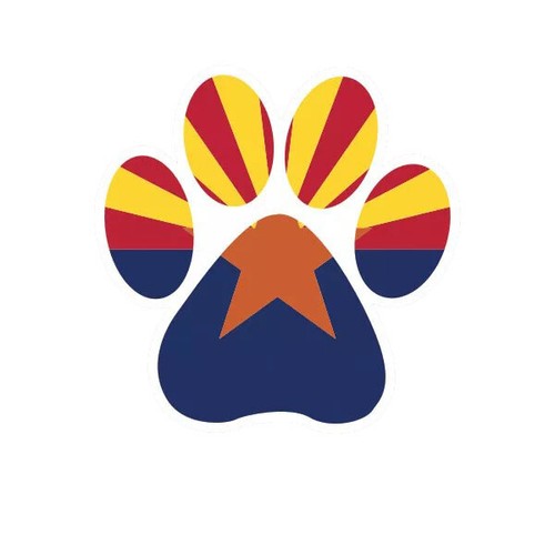 Arizona State Shaped Paw Print Sticker Decal - 第 1/3 張圖片