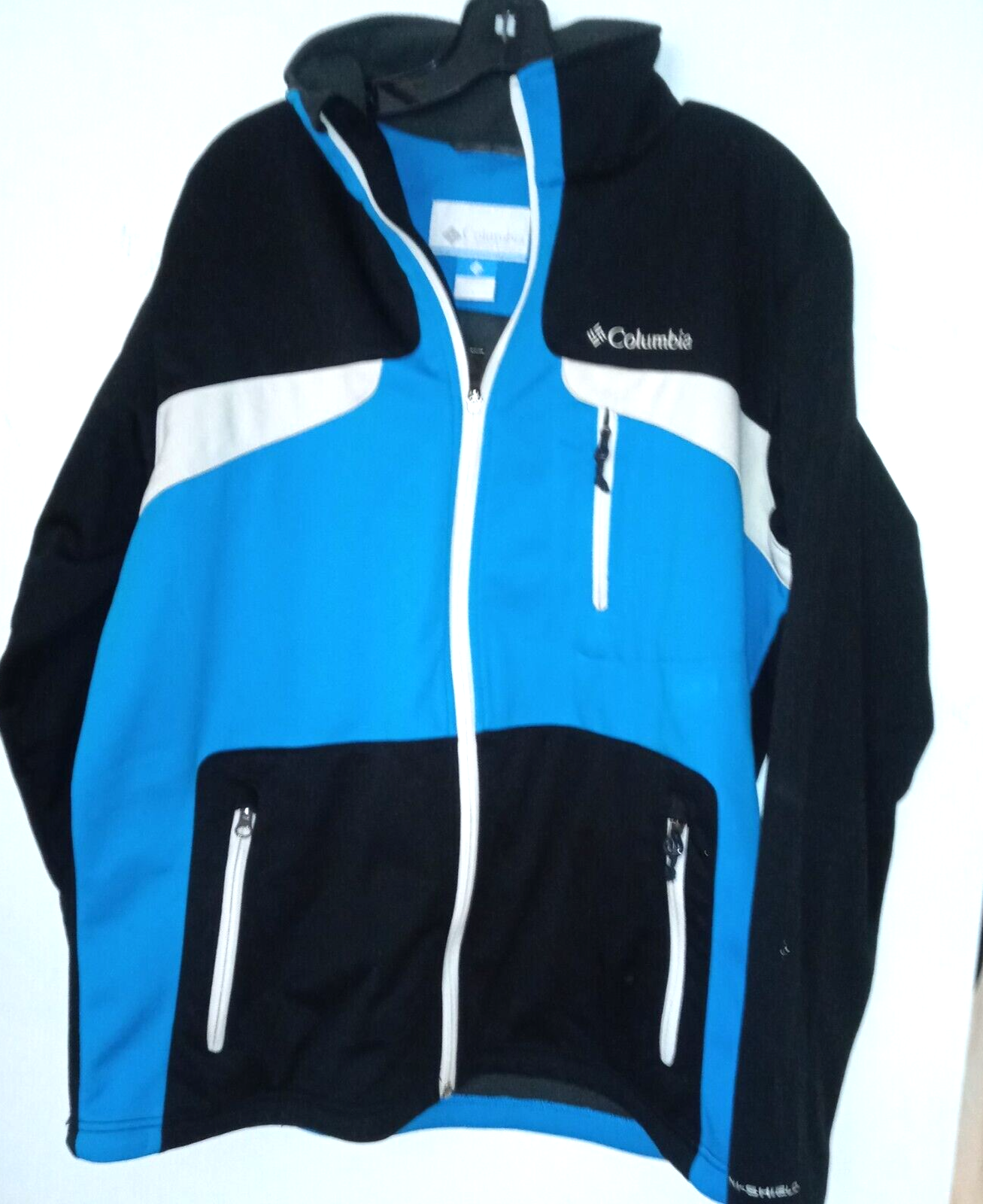 Columbia Men's Large Blue Omni-Shield Fleece Lined Jacket with Pockets