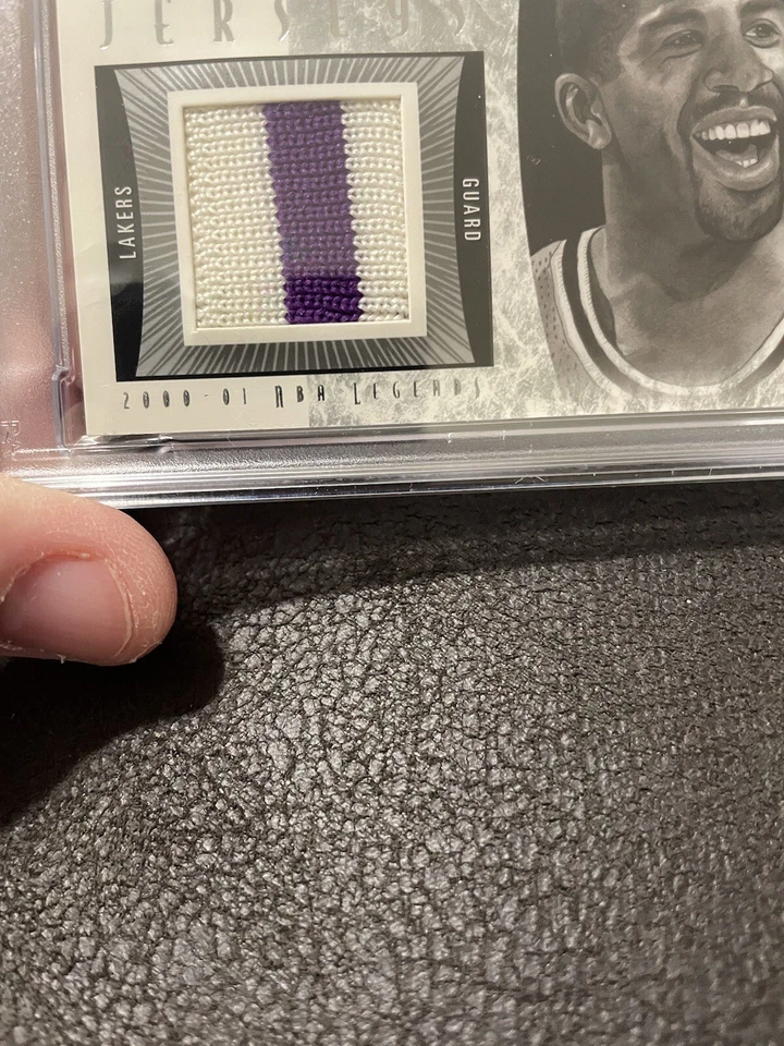 2000-01 Upper Deck Legends Magic Johnson MA-J Legendary Jersey PSA 10 - Image 2 of 4