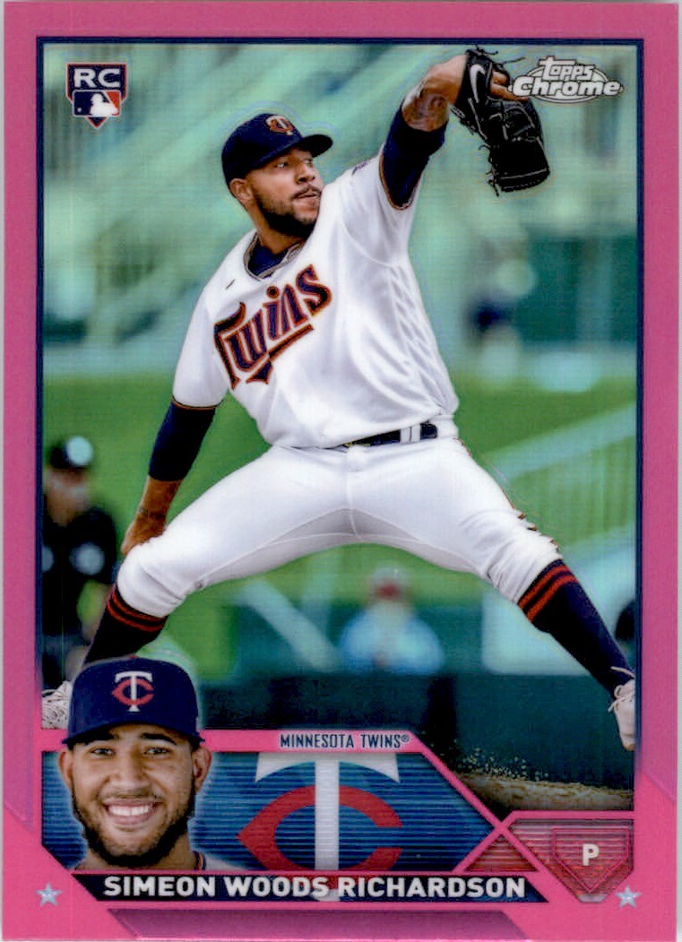 2023 Topps Chrome Pink Refractor Simeon Woods Richardson RC Minnesota Twins #173