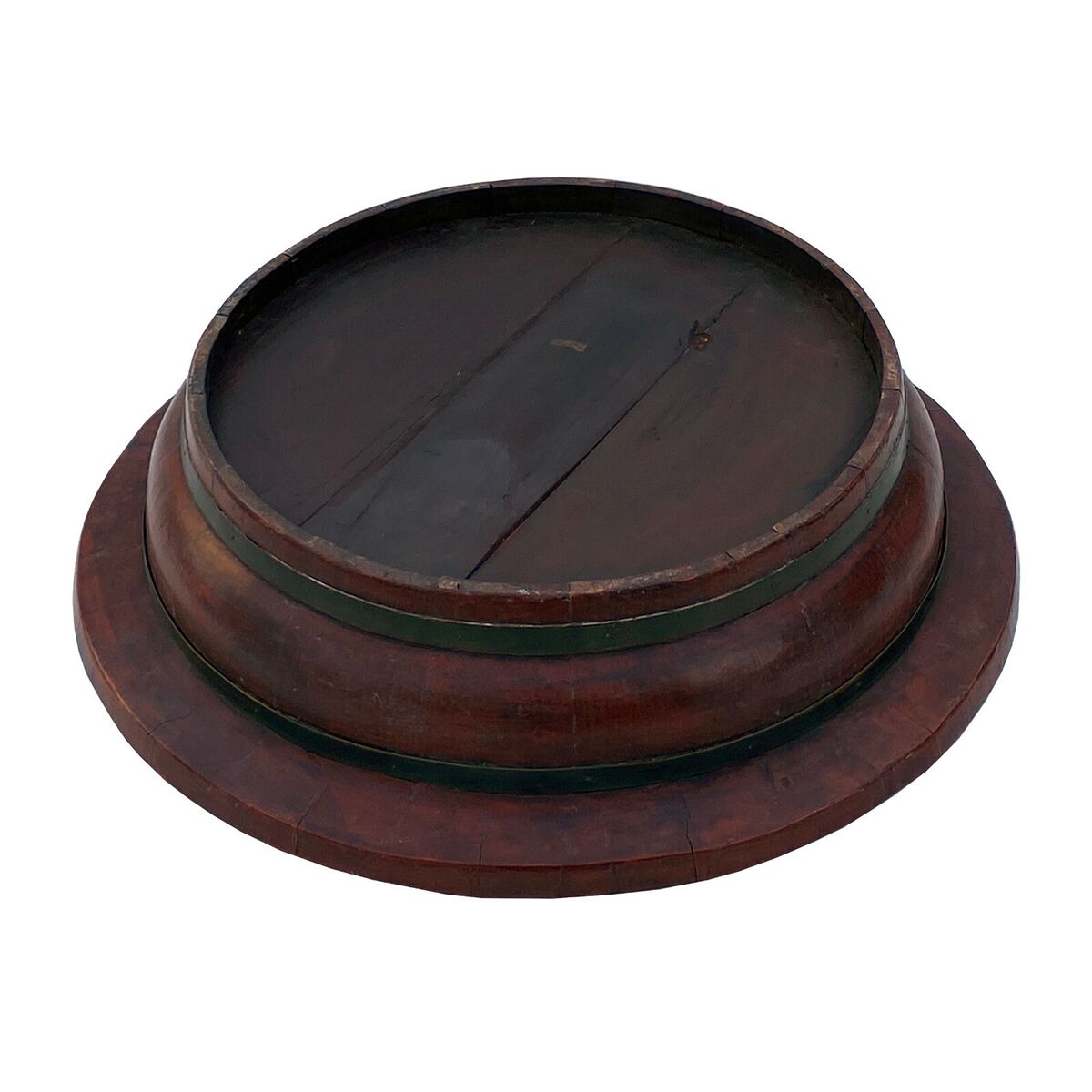 Chinese Vintage Distressed OxBlood Red Round Wood Bucket cs6024S Chinese Vintage Distressed OxBlood Red Round Wood Bucket cs6024S