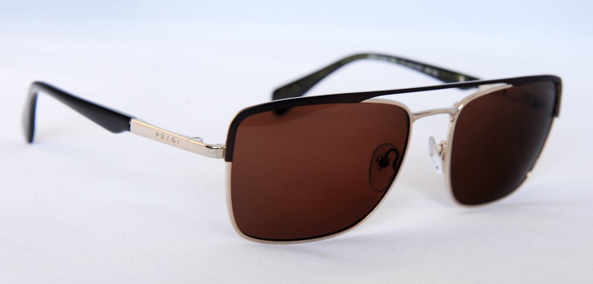Prada Aviator Sunglasses NWB NWB! Prada Aviator Sunglasses SQR 50QS Gold Frame Brown  main image 4