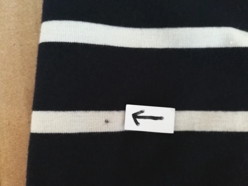 Vestido para mujer Cynthia Rowley L hasta la rodilla azul blanco a rayas manga corta con cinturón Foto 3 de 4