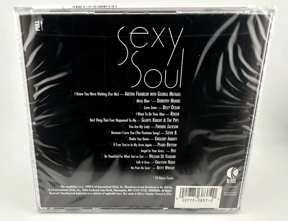 Sexy Soul by Various Artists [ SUPER RARE NEW CD, 1998, K-Tel ] * SEALED * - Image 2 of 4