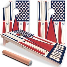 Boston Baseball Tailgating Cornhole Board Wraps and Decals Vinyl Sticker
