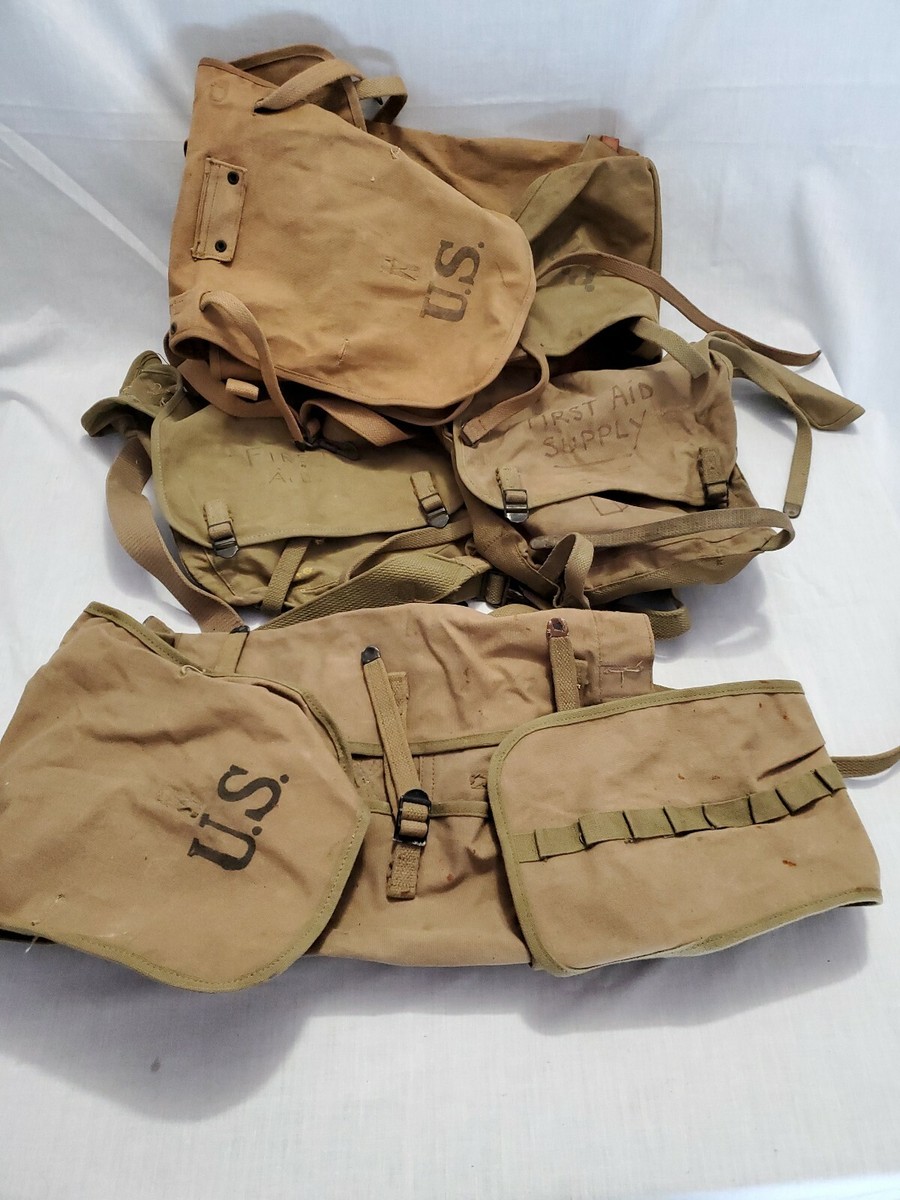 Lot of 4 x WW1 US WW2 Medic Bag Military First Aid Carry Pack | eBay