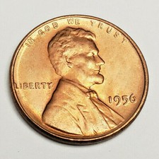 1956 P Lincoln Wheat Cent Penny Ave Circulated Free Shipping