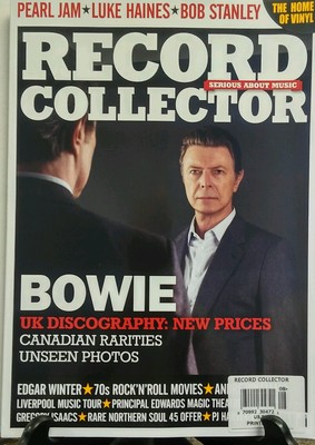 Record Collector UK Aug 2016 David Bowie Pearl Jam Discography FREE SHIPPING sb