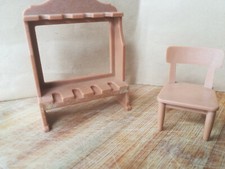 Playmobil für Set's 3381-3423-3427-3773-3806-4431-Gewehrschrank Teil+Stuhl-braun