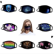 Fashion Unisex Double Layer Reusable Washable Cloth Face Cover Masks Men Women