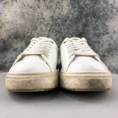 Zara Women's Size 40 (US 9) White Closed Toe Low Top Lace-Up