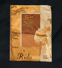 Vintage Nylons Seamless Sheer Pantyhose/Stockings by Rida - Size 10