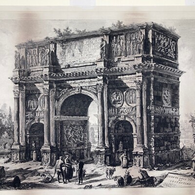 Giovanni Battista Piranesi (1720-1778) Etching Arch of Constantine 3rd State