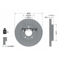 Textar 2X Bremsscheibe Hinten Ø294 Mm AußEnbelüFtet FüR VW Transporter VI