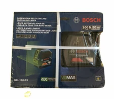 Bosch GLL100GX Green-Beam Self-Leveling Cross-Line Laser, New