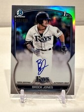 2023 Bowman Chrome Prospect Auto Refractor /499 Brock Jones #CPA-BJ Rays RC