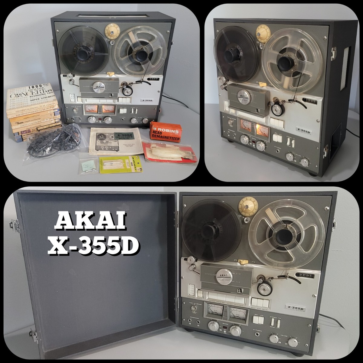 AKAI X-355D SOLID STATE Reel To Reel Deck Vintage Japan AKAI X-355D SOLID STATE Reel To Reel Deck Vintage Japan