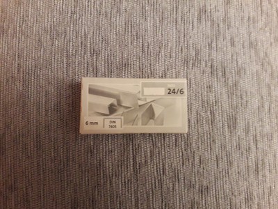 Heftklammern/Tackernadel (Original, neu, Größe 24/6, 6 mm, 1.000 Stück)