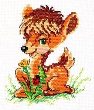 "Fawn" Unprinted Counted Funny Needlework Cross Stitch Kit 18-36
