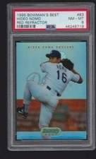 1995 BOWMAN'S BEST REFRACTORS ROOKIE CARD #83 HIDEO NOMO GRADED SP PSA 8 NM-MT