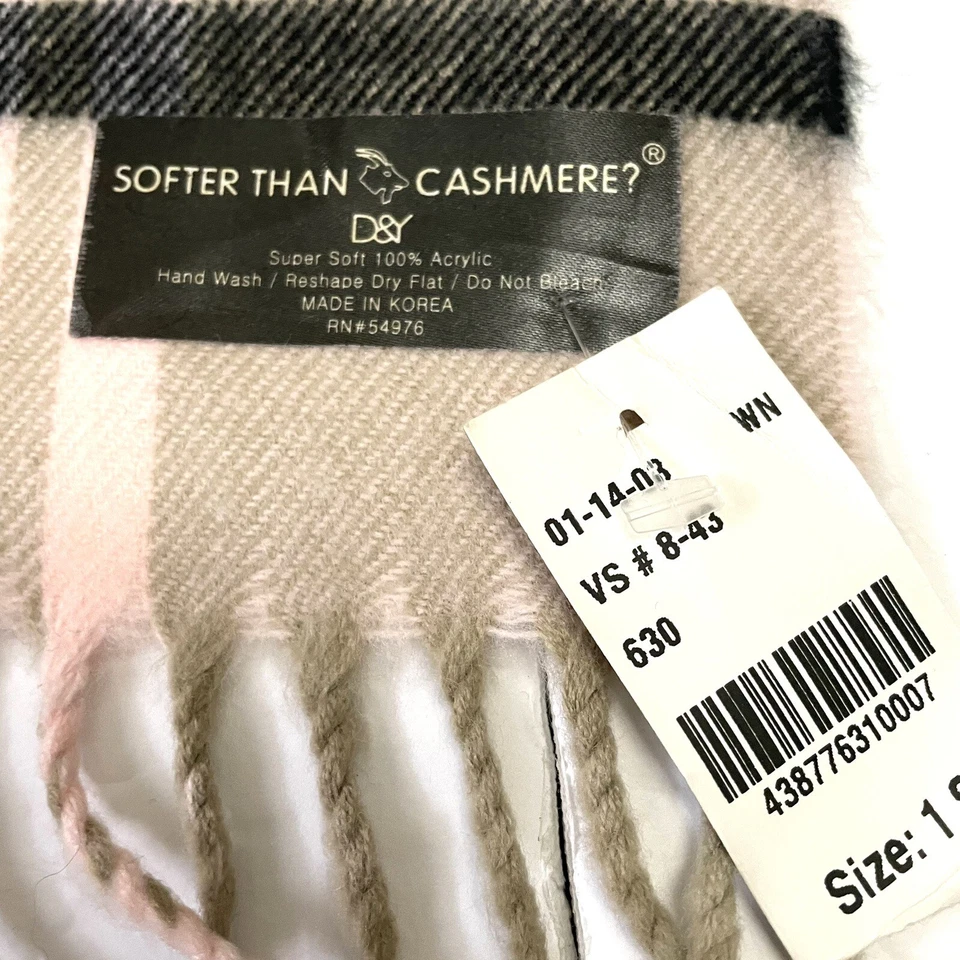 Softer than Cashmere D&Y Plaid Scarf 72x12 in - Image 3 of 3