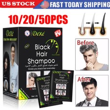 10-50PCS DEXE Black Hair Shampoo Natural Instant 5-Min Hair Color Dye for Unisex