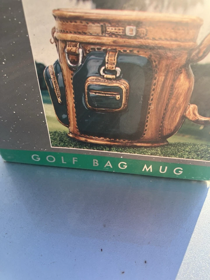 Vintage 1990 Star Case 3D Hand Painted Golf Bag Coffee Mug Holiday Gift New WT - Image 3 of 4