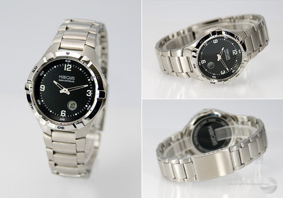 Sporty Men's Radio Watch (German Radio Movement) Wristwatch Stainless Steel 964.4701.79