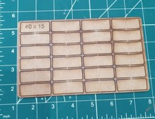 40 mm X 15 mm Bases (24 in pack) 2mm MDF. MeG,DBMM,DBA,DBM,FOG,ADLG