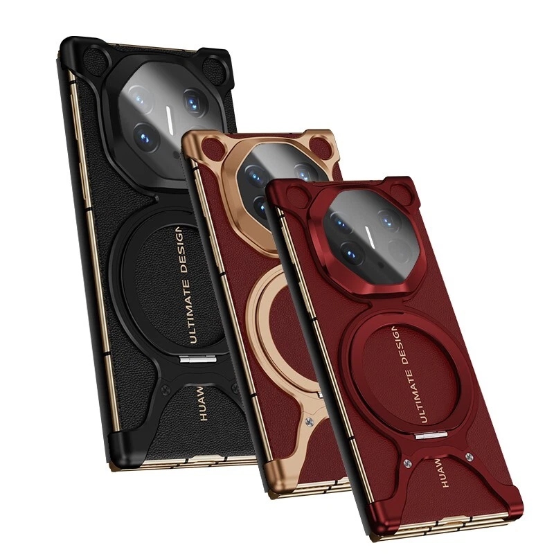 Magnetic Aluminum Metal Frameless Bumper Stand Case For Huawei Mate XT - Image 2 of 4