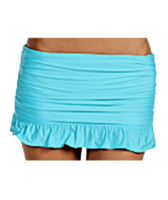 ATHENA USA Maldives Swimwear Ruffled Skirted Swim Bottom Turquoise Blue Size 14