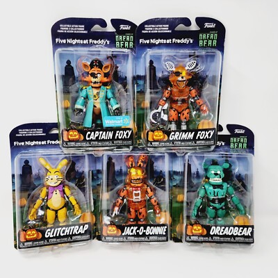 FNAF Curse of Dreadbear Action Figures 5pc Set Five Nights At Freddy s Capt Foxy